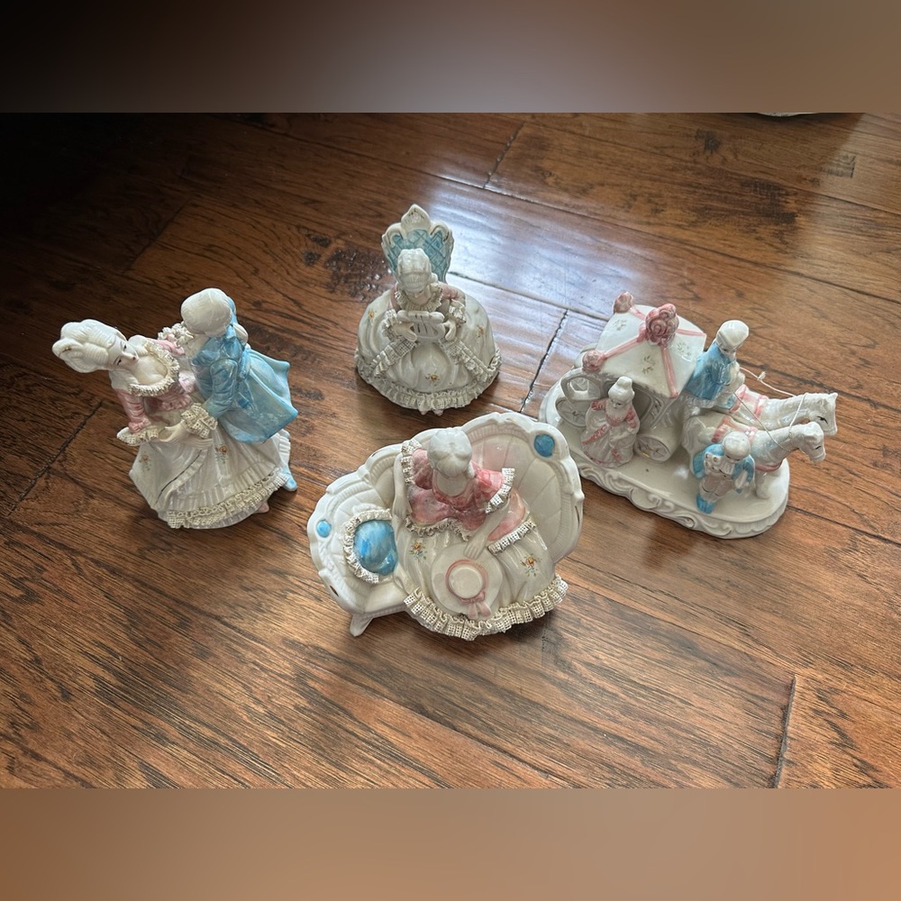 Large Vintage Porcelain Figurines - Set of 4